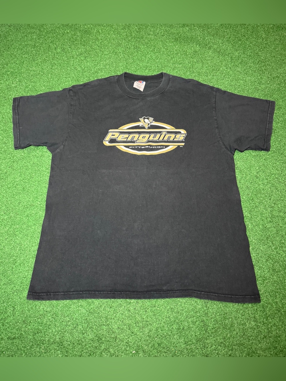Pittsburgh Penguis Vintage T Shirt XL 90s Y2K NHL Retro Logo Hockey